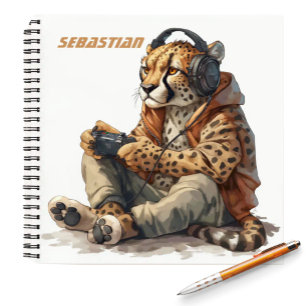 Notebook für Kinder Gamer Cheetah Notizbuch