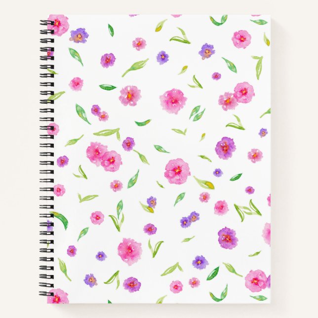 Notebook für Mama Freunde mit Watercolor Florals Notizbuch (Vorderseite)