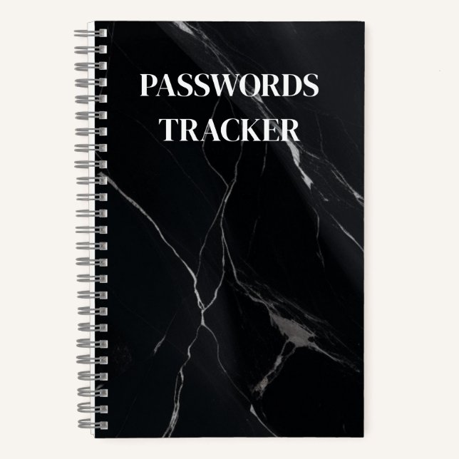 NOTEBOOK FÜR SCHWARZE PASSWORTE NOTIZBUCH (Vorderseite)