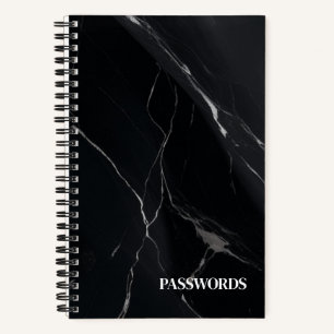 NOTEBOOK FÜR SCHWARZE PASSWORTE NOTIZBUCH