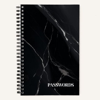 NOTEBOOK FÜR SCHWARZE PASSWORTE NOTIZBUCH
