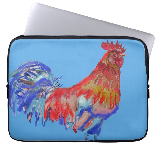 Notebook-Gehäuse mit Rot-Rot-Rooster-Farbe Laptopschutzhülle (Vorderseite)