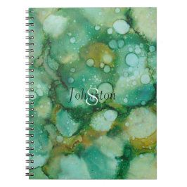 Notebook "Gold Dusted Blume" Personalisieren Notizblock