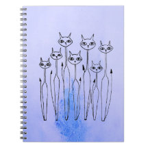 Notebook (handgezeichnet Katzen)