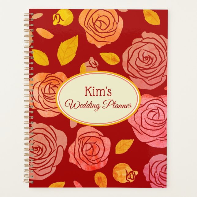 Notebook-Hochzeitsbrille Planer (Vorderseite)