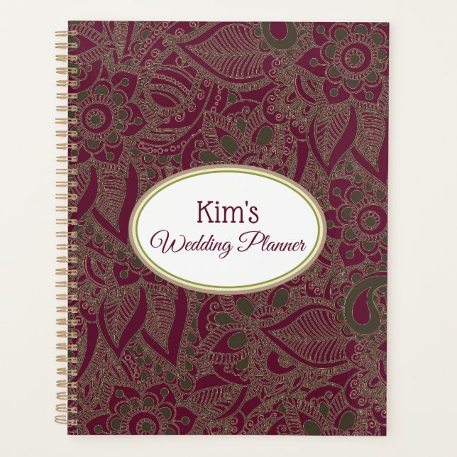 Notebook-Hochzeitsbrille Planer (Vorderseite)