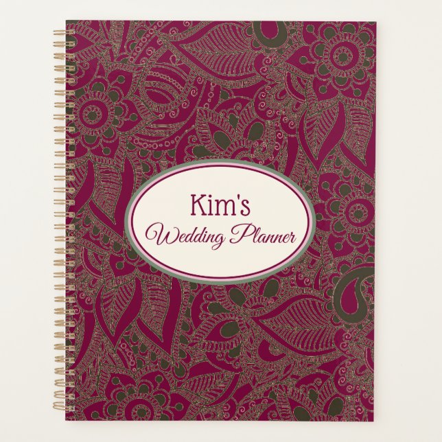 Notebook-Hochzeitsbrille Planer (Vorderseite)