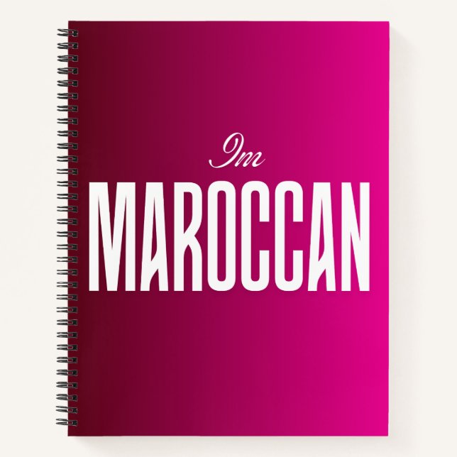 Notebook "I Am marokkanisch" - stolzer marokkanisc Notizbuch (Vorderseite)