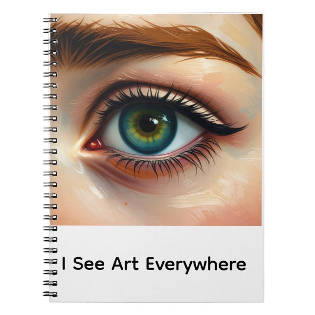 Notebook I see Art artistic eye gift Notizblock (Vorderseite)