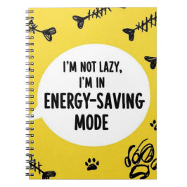 Notebook Ich bin nicht lazy, ich bin im "Energie-R Notizblock