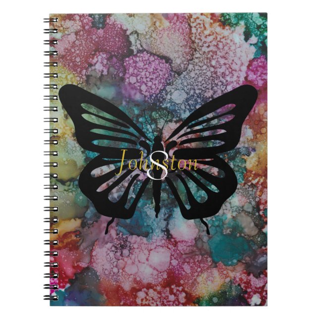 Notebook "Inkblots/Butterfly" - Persönliche Gestal Notizblock (Vorderseite)