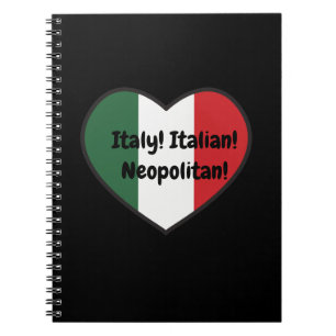 NOTEBOOK - Italienisches Thema. Anpassbarer Text Notizblock