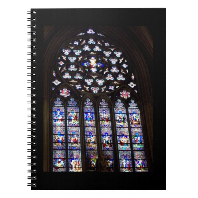Notebook/Journal mit "verketteter Glasscheibe" Notizblock (Vorderseite)