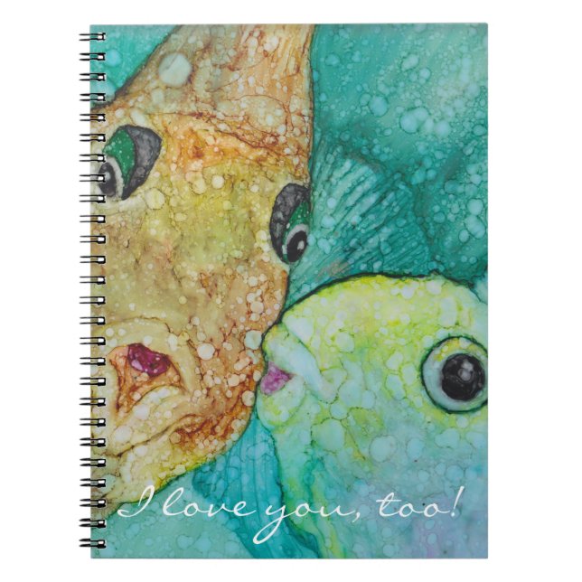 Notebook "Kissy Fishy Personalize Notizblock (Vorderseite)