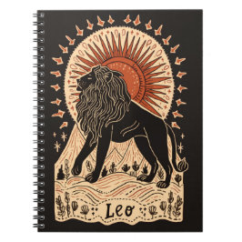 Notebook Leo Celestial Zodiac Art Notizblock