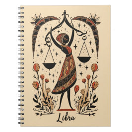 Notebook Libra Celestial Zodiac Art Notizblock