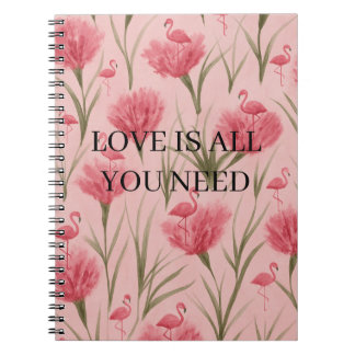 NOTEBOOK-LIEBE IST ALLES, WAS SIE BRAUCHEN PINK FL NOTIZBLOCK