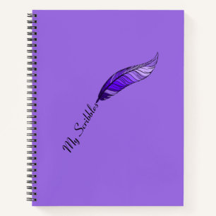 Notebook - Lila Federpen Notizbuch