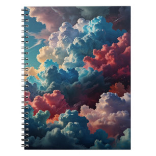 Notebook mit Abstrakter Cloudscape Notizblock