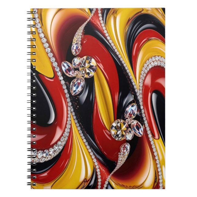Notebook mit belgischer Farbgestaltung Abstract De Notizblock (Vorderseite)