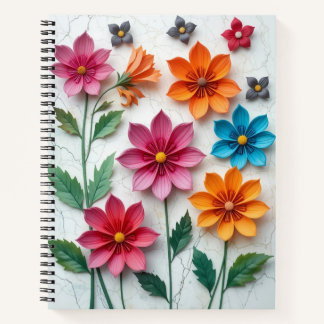 Notebook mit Blume Notizbuch