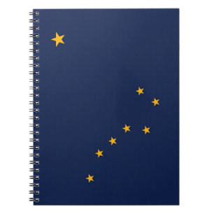 Notebook mit Fahne des Alaska-Staat Notizblock
