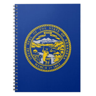 Notebook mit Fahne des Nebraska-Staat Notizblock