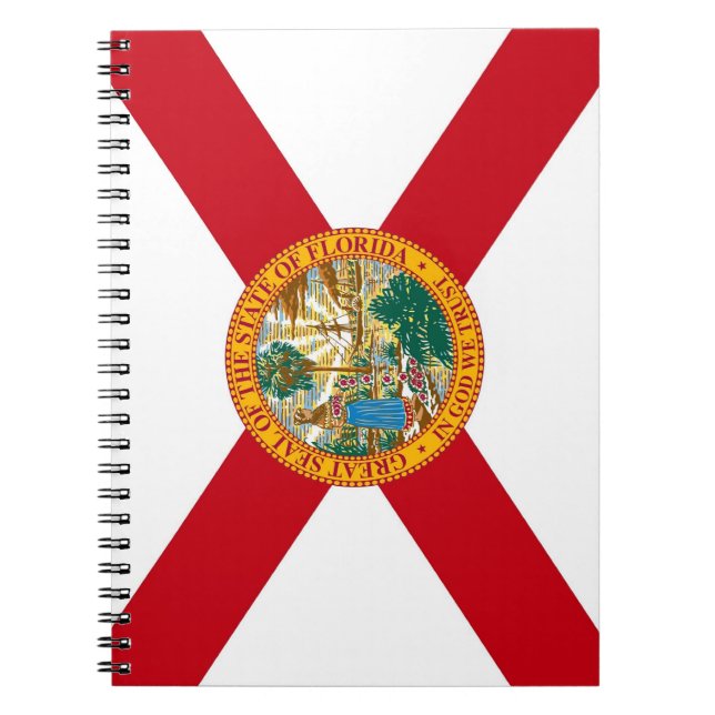 Notebook mit Fahne im Staat von Florida Notizblock (Vorderseite)