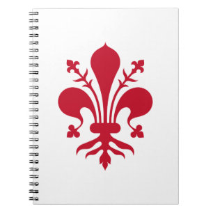 Notebook mit Fahne in Florenz, Italien Notizblock