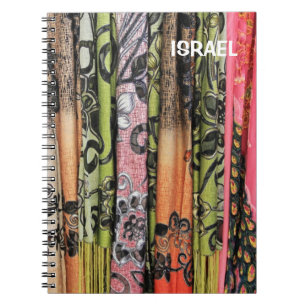 Notebook mit farbenfrohen Schnitten in Israel Notizblock