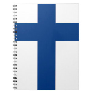 Notebook mit finnischer Flagge Notizblock