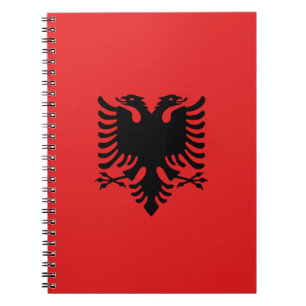 Notebook mit Flagge Albaniens Notizblock