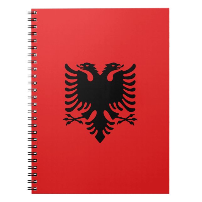 Notebook mit Flagge Albaniens Notizblock (Vorderseite)