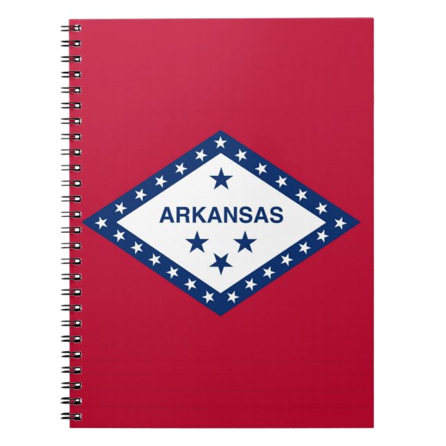 Notebook mit Flagge des Arkansas-Staat Notizblock (Vorderseite)