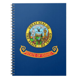 Notebook mit Flagge des Idaho-Staat Notizblock