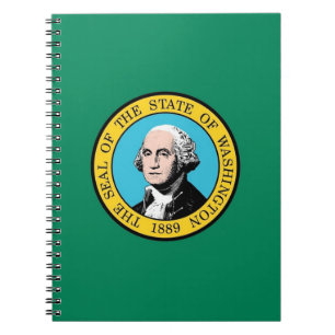 Notebook mit Flagge des Washingtoner Staat Notizblock