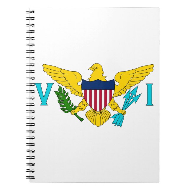 Notebook mit Flagge für die Jungfrau Notizblock (Vorderseite)