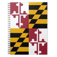 Notebook mit Flagge für Maryland-Staat