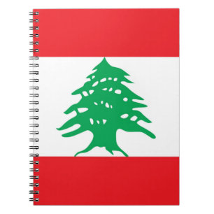 Notebook mit Flagge im Libanon Notizblock