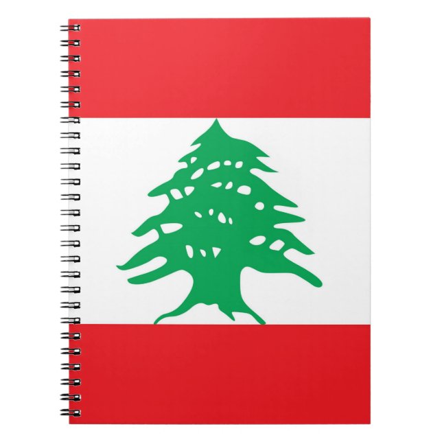 Notebook mit Flagge im Libanon Notizblock (Vorderseite)