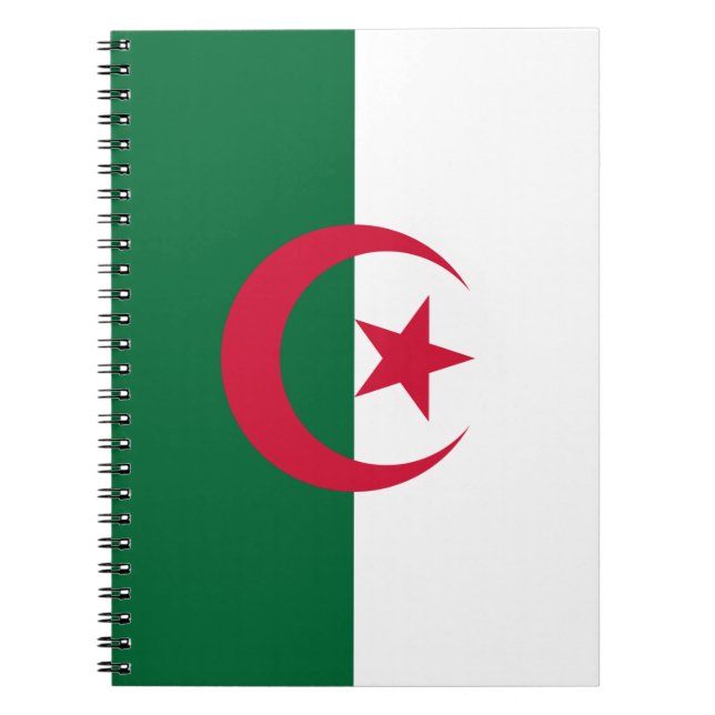 Notebook mit Flagge in Algerien Notizblock (Vorderseite)