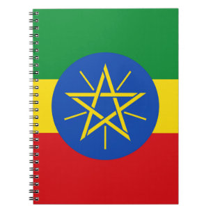 Notebook mit Flagge in Äthiopien Notizblock