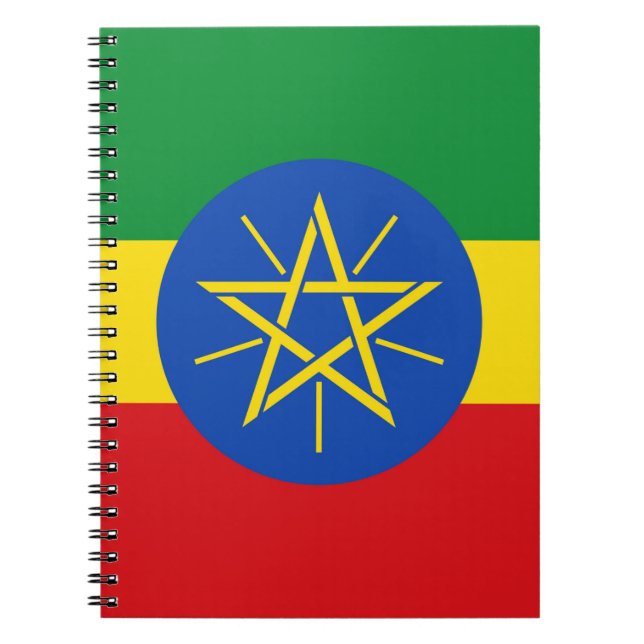 Notebook mit Flagge in Äthiopien Notizblock (Vorderseite)