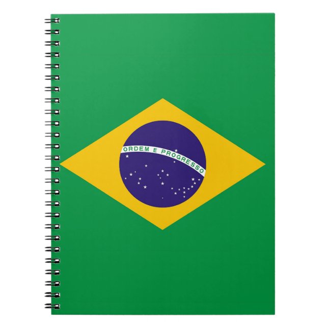 Notebook mit Flagge in Brasilien Notizblock (Vorderseite)