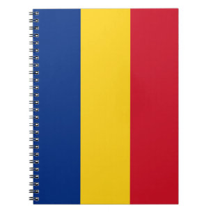 Notebook mit Flagge in Rumänien Notizblock