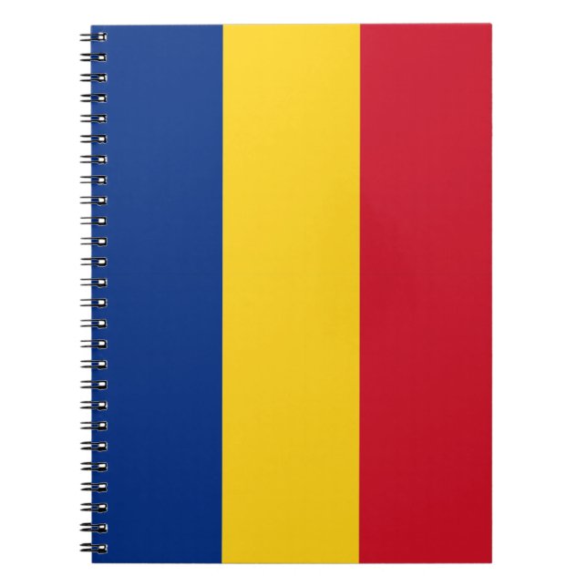 Notebook mit Flagge in Rumänien Notizblock (Vorderseite)