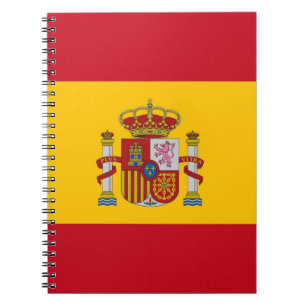 Notebook mit Flagge in Spanien Notizblock