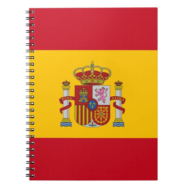 Notebook mit Flagge in Spanien Notizblock (Vorderseite)
