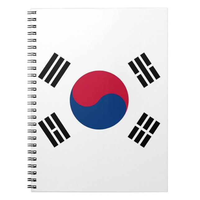 Notebook mit Flagge in Südkorea Notizblock (Vorderseite)