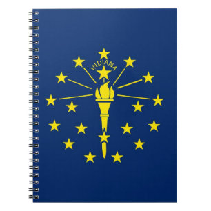 Notebook mit Flagge von Indiana Staat Notizblock